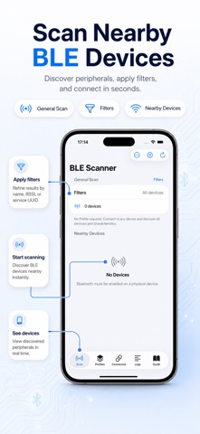 Scan nearby devices — BLECI App Store screenshot