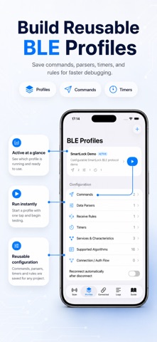 Build reusable profiles — BLECI App Store screenshot